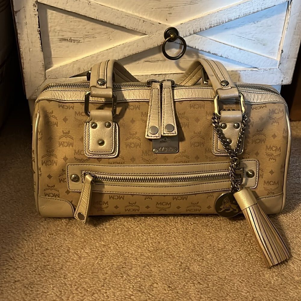 MCM MUNCHEN FABRIC SATCHEL - Picture 2 of 14